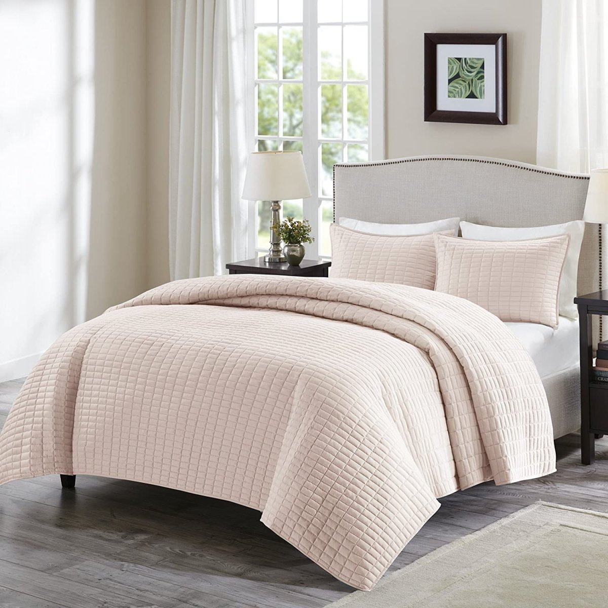 Luxury Double Sided Stitching Design All Season Lightweight Coverlet Bedding 3 Pcs set - Anna's Linens