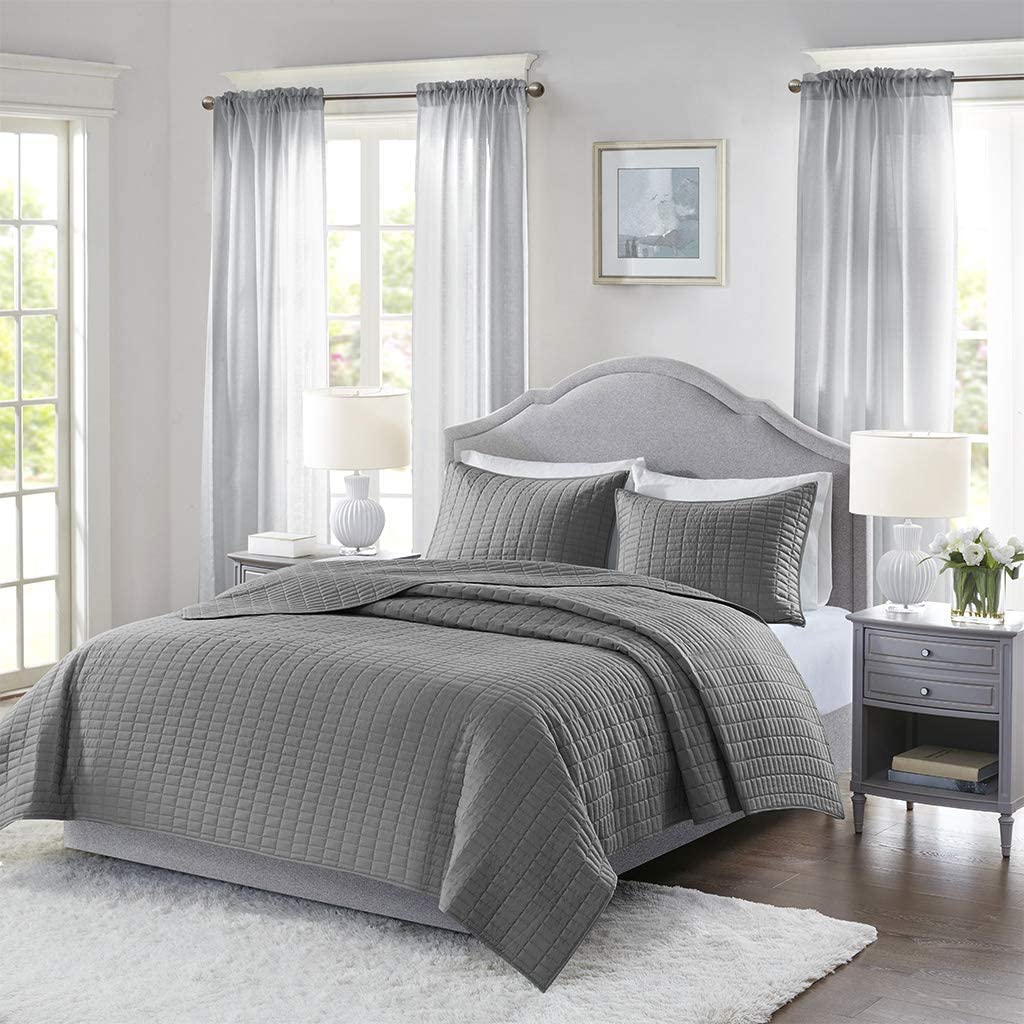 Luxury Double Sided Stitching Design All Season Lightweight Coverlet Bedding 3 Pcs set - Anna's Linens
