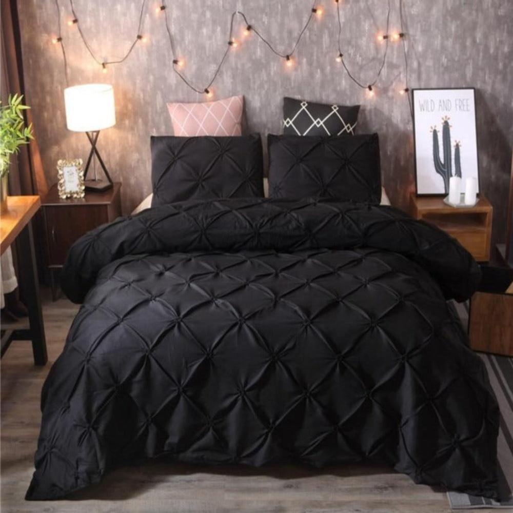 Luxury Pinch Pleat Brief 3 pcs Duvet Cover Set - Anna's Linens