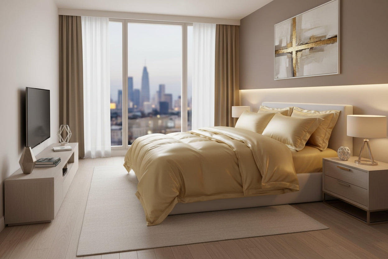 Luxury Satin Silk Duvet Cover 3 pcs Set - Anna's Linens