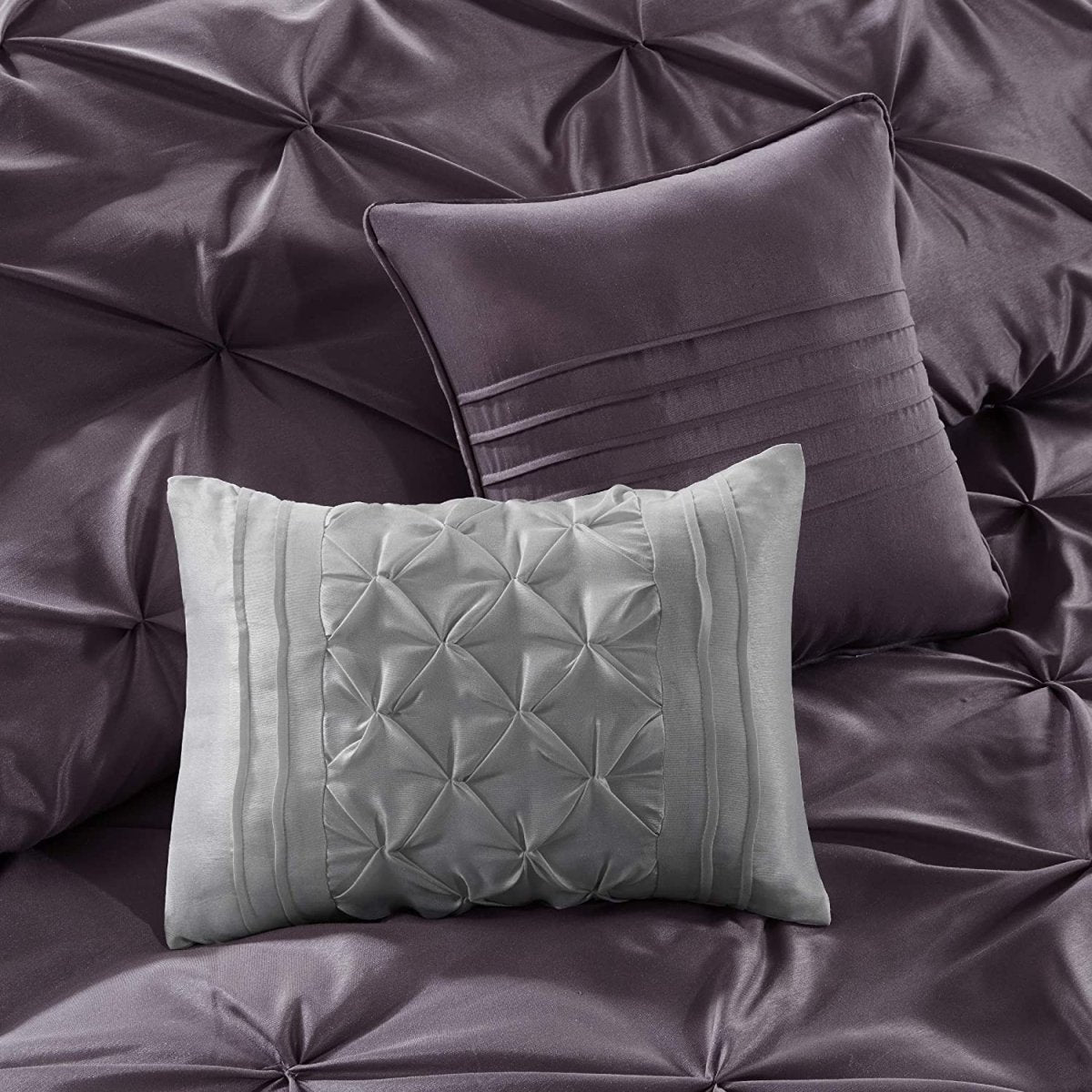 Master Bedroom 24 Piece Room - in - a - Bag Faux Silk Comforter Set Bedding Curtains Pillows - Anna's Linens