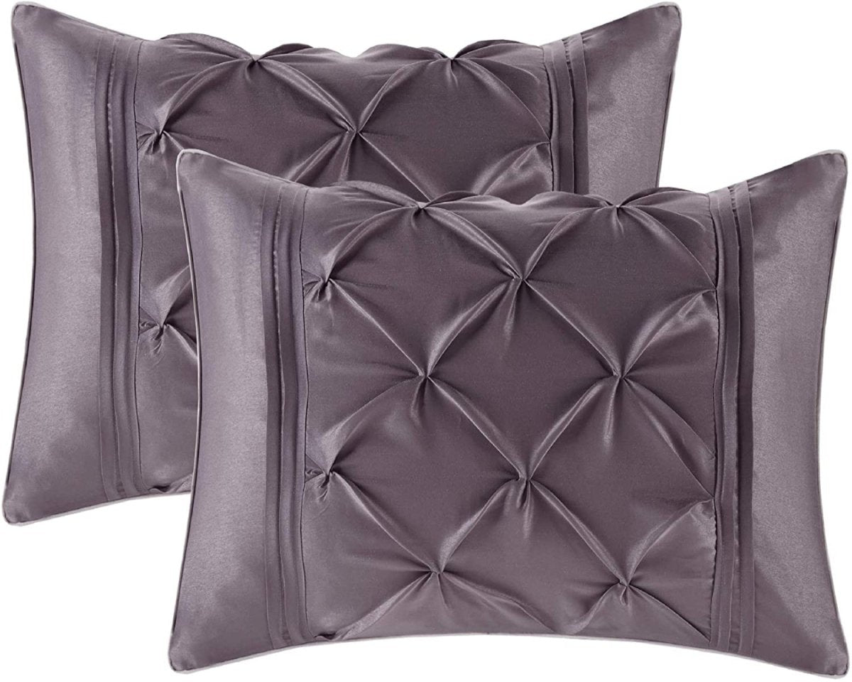 Master Bedroom 24 Piece Room - in - a - Bag Faux Silk Comforter Set Bedding Curtains Pillows - Anna's Linens