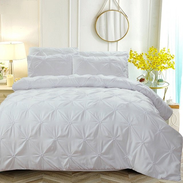 Pinch Pleat Soft Duvet Cover Set - Anna's Linens