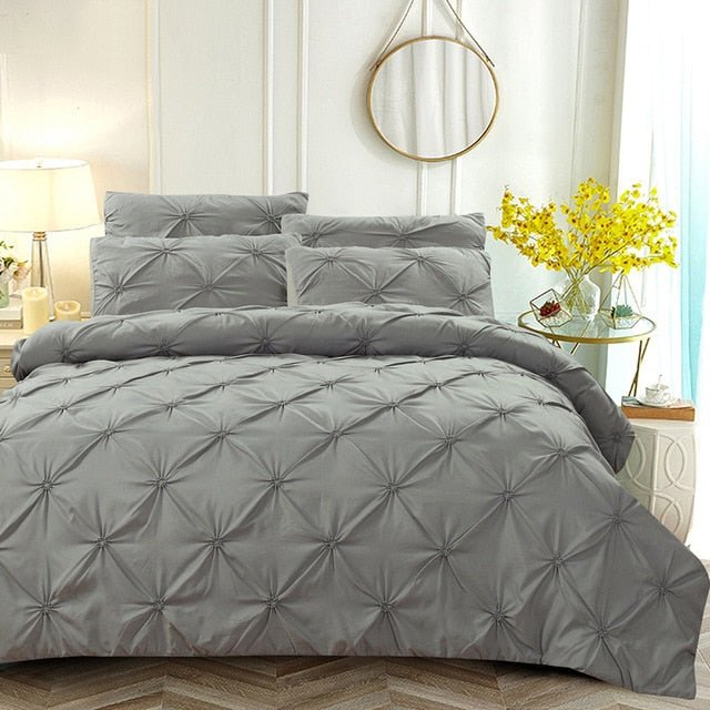 Pinch Pleat Soft Duvet Cover Set - Anna's Linens