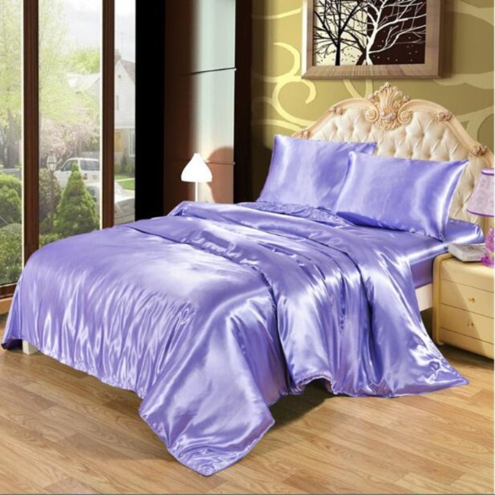 Satin Silk 3 pcs Duvet Cover Set - Anna's Linens