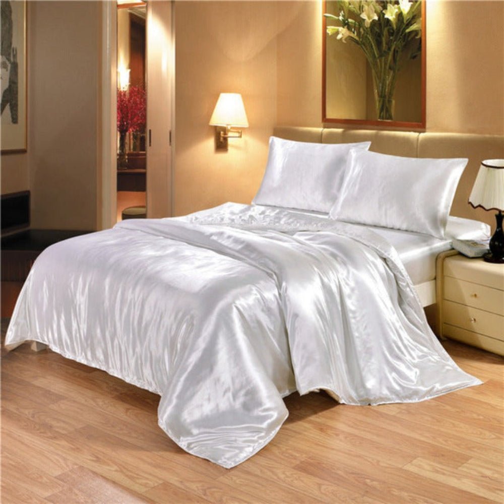 Satin Silk 3 pcs Duvet Cover Set - Anna's Linens