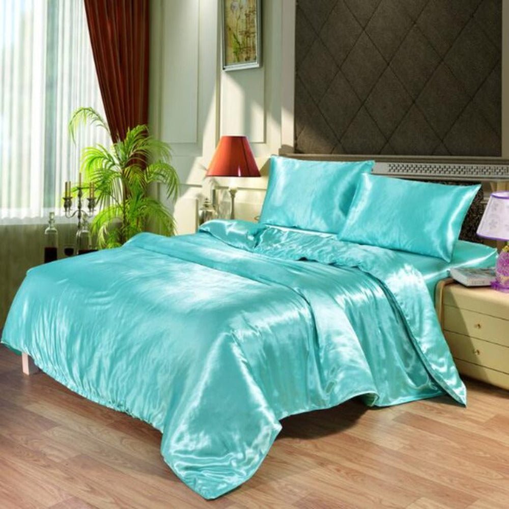 Satin Silk 3 pcs Duvet Cover Set - Anna's Linens