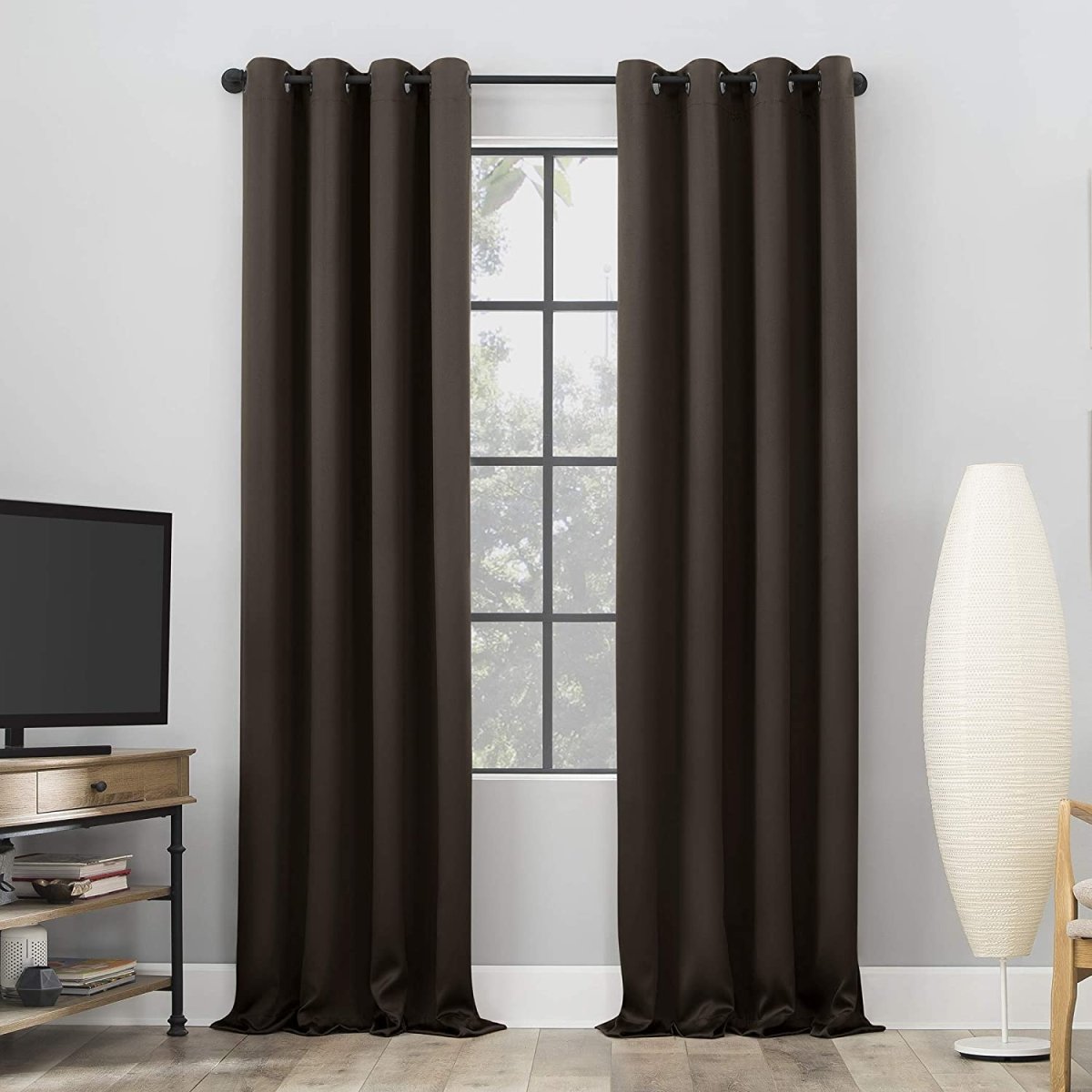 Set of 2. Sun Zero Blackout Grommet Curtain - Anna's Linens
