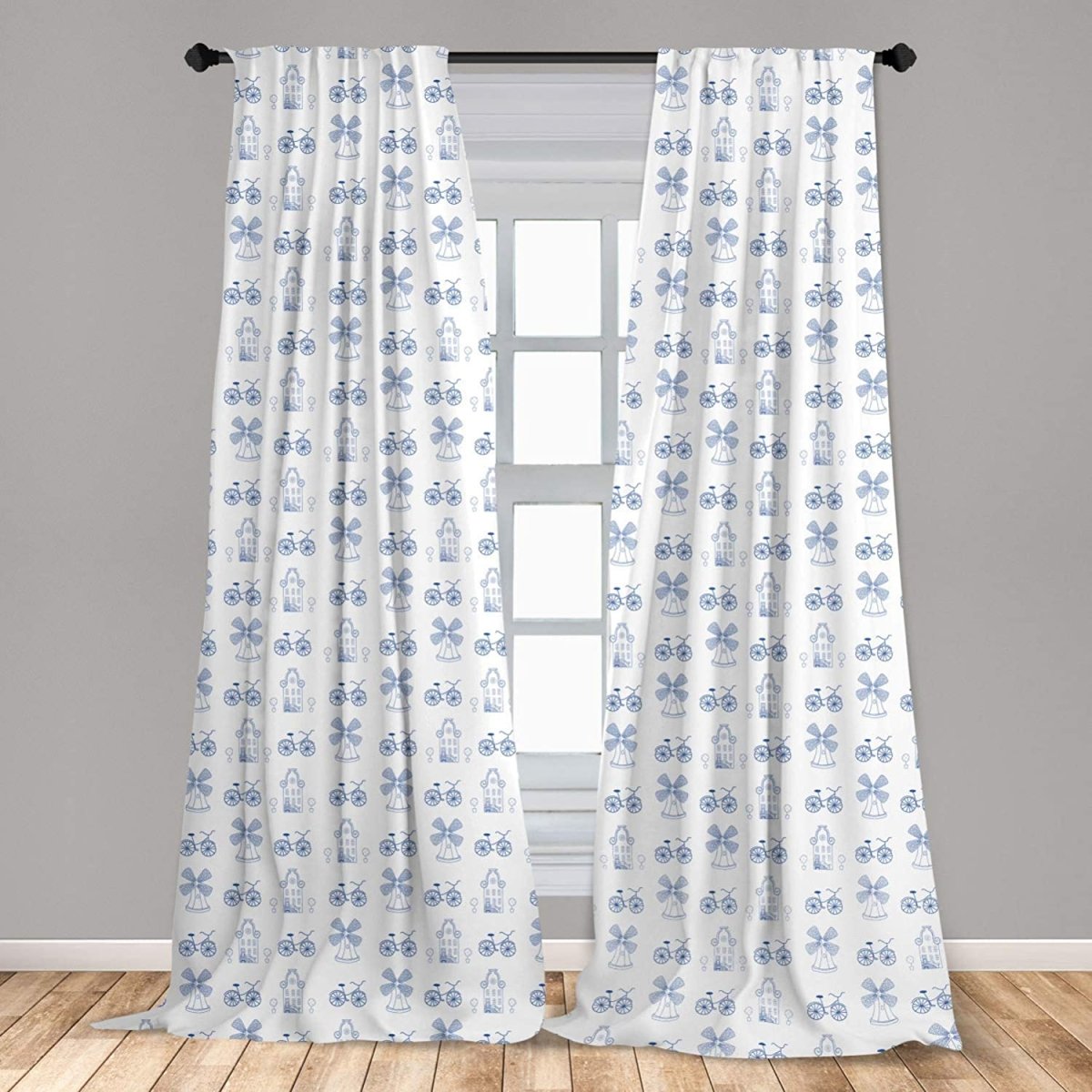 Set of 2 Window Curtains Lightweight Rod Pocket Panels - Anna's Linens