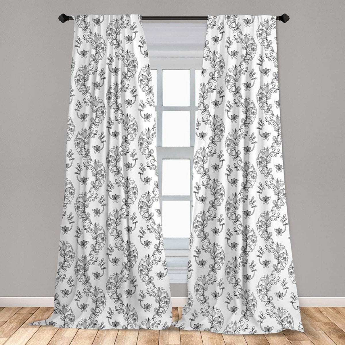Set of 2 Window Curtains Lightweight Rod Pocket Panels - Anna's Linens