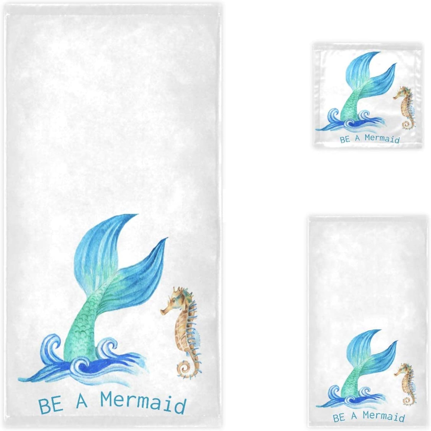 Soft Luxury Set of 3 Towels Bath Towel Hand Towel Washcloth Multipurpose for Bathroom Hotel Gym Spa and Beach - Anna's Linens