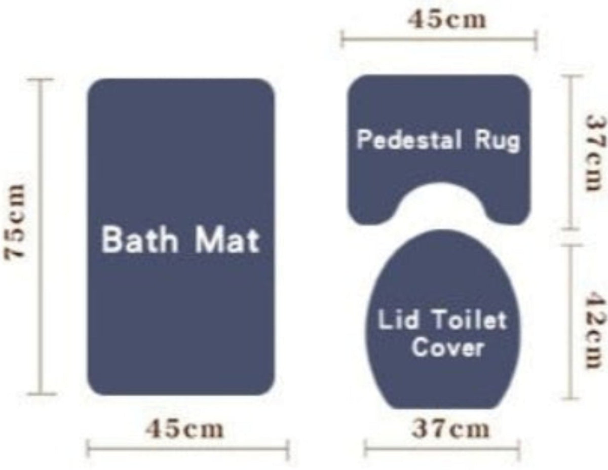 Waterproof Sunflowers Printing Shower Curtain Toilet Cover Bath Mat Non Slip Rug Set - Anna's Linens