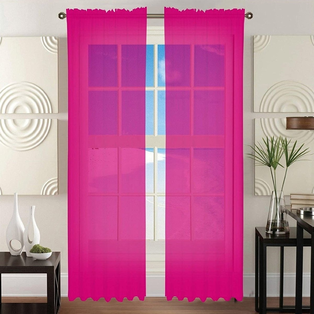 Window Curtains 2 - Piece Sheer Panel with 2 inch Rod Pocket - Anna's Linens
