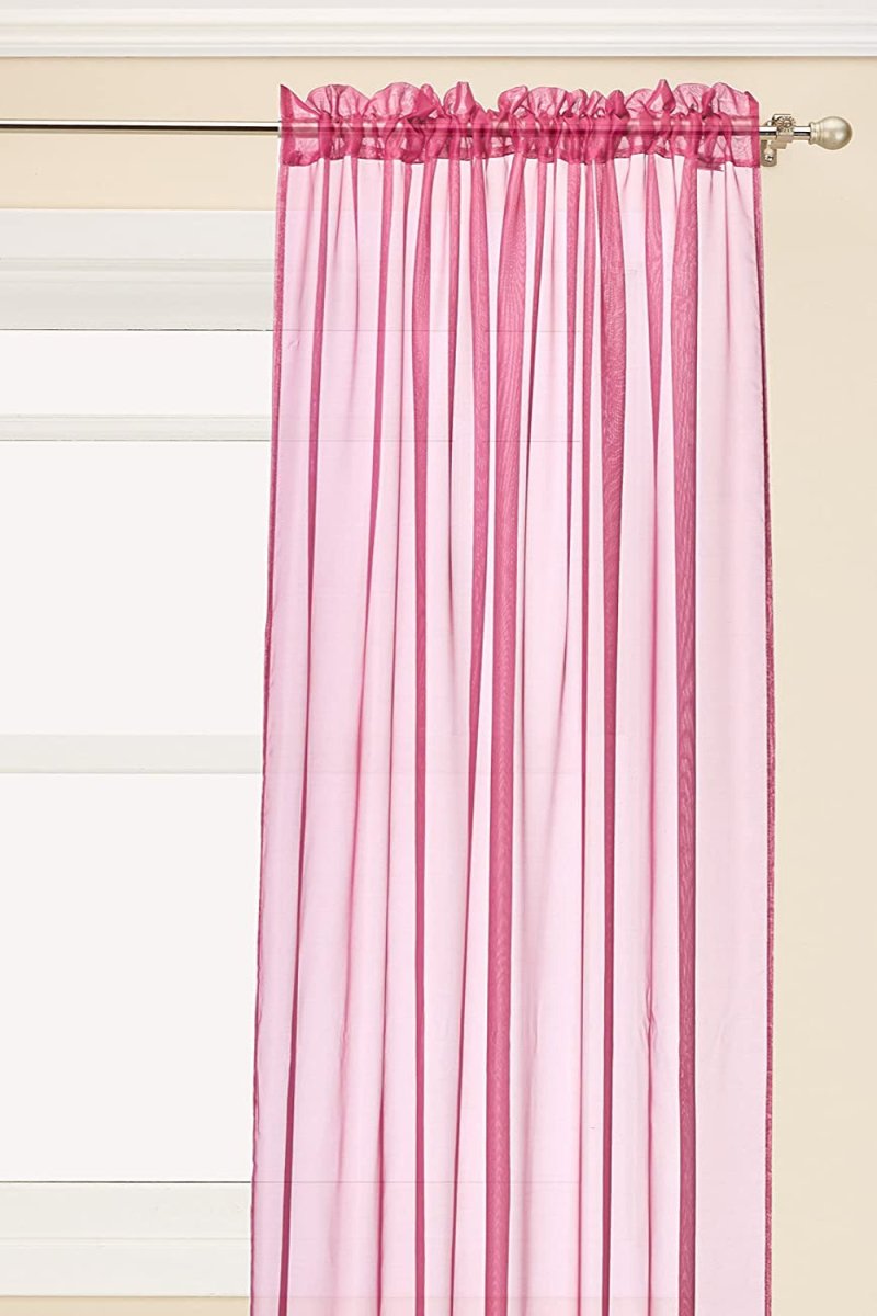 Window Curtains 2 - Piece Sheer Panel with 2 inch Rod Pocket - Anna's Linens