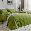 100% Washed Cotton Duvet Cover Set, 3 Pieces Ultra Soft Bedding Set - AnyLinen
