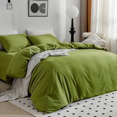 100% Washed Cotton Duvet Cover Set, 3 Pieces Ultra Soft Bedding Set - AnyLinen