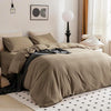 100% Washed Cotton Duvet Cover Set, 3 Pieces Ultra Soft Bedding Set - AnyLinen