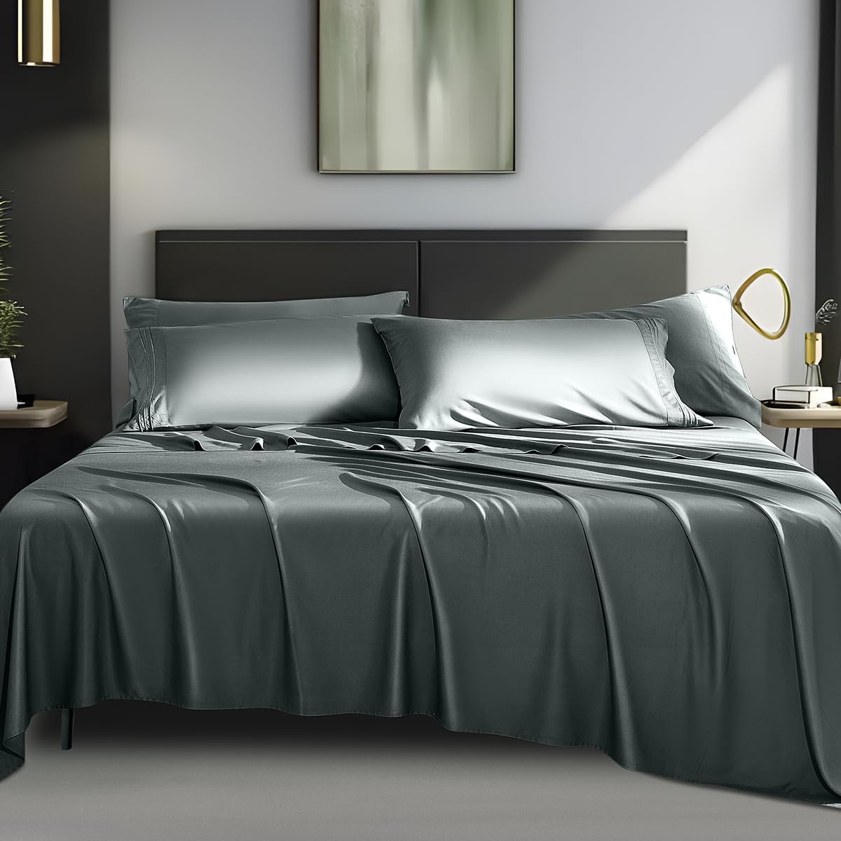 1800 Thread Count Bamboo 6 pcs Bed Sheets Set | Anna's Linens