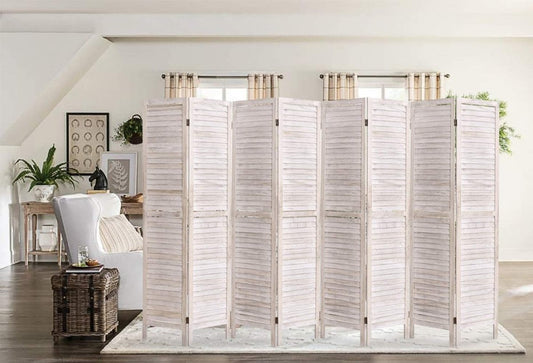 4 Panels 5.6 Ft Tall Wood Room Divider Partition Wall - Anna's Linens