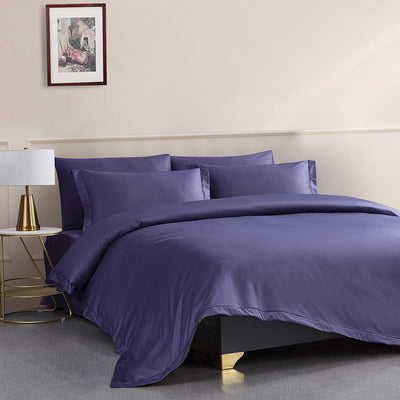 400TC Long Staple Cotton Sateen Weave Percale 3 Pcs Comforter Cover Set - AnyLinen