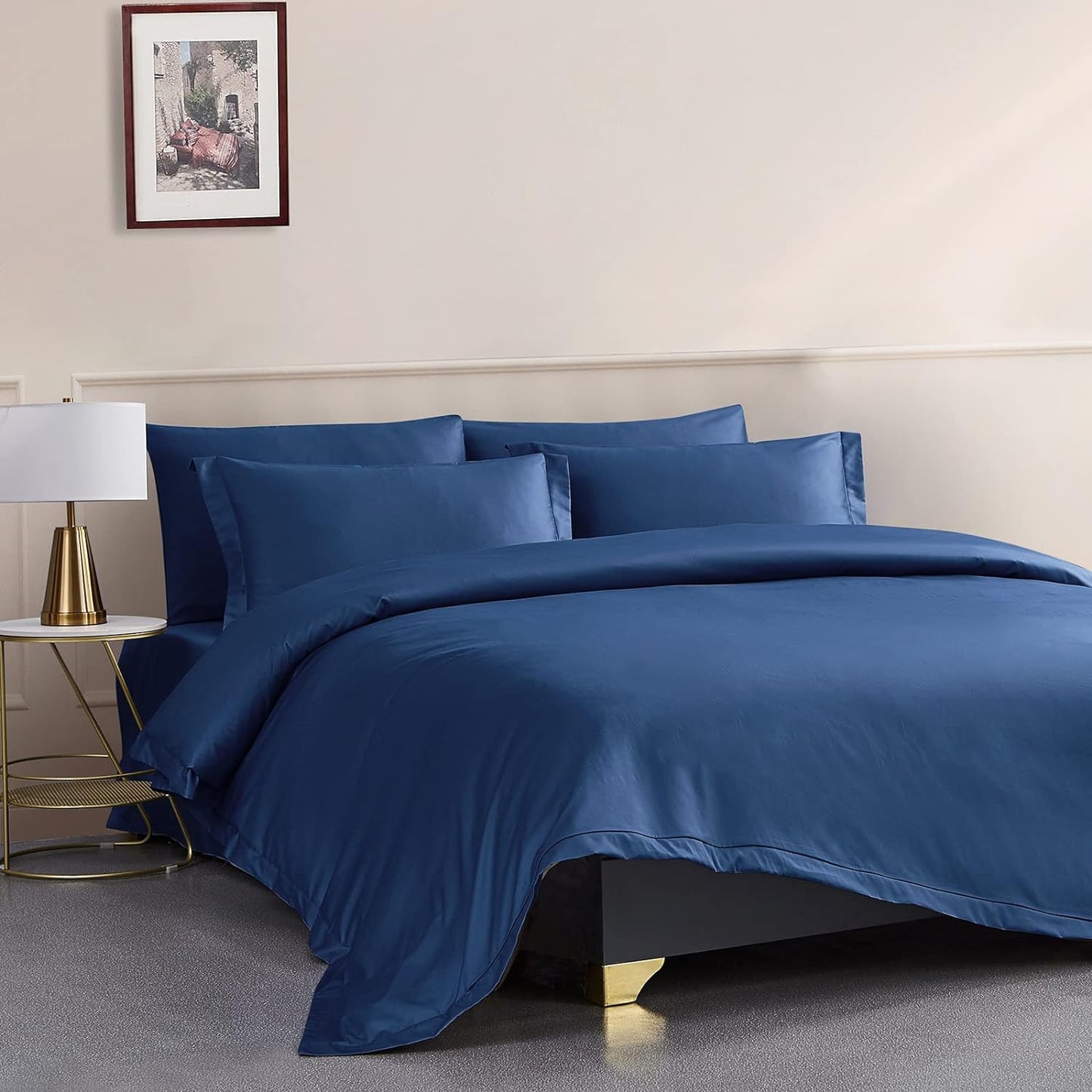 400TC Long Staple Cotton Sateen Weave Percale Comforter Cover Set - AnyLinen