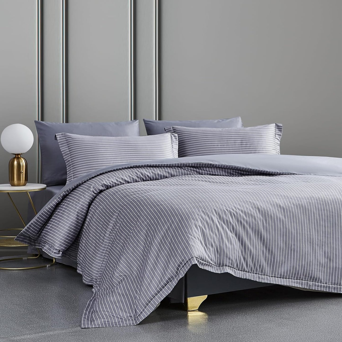 400TC Long Staple Cotton Sateen Weave Percale 3 Pcs Comforter Cover Set - AnyLinen