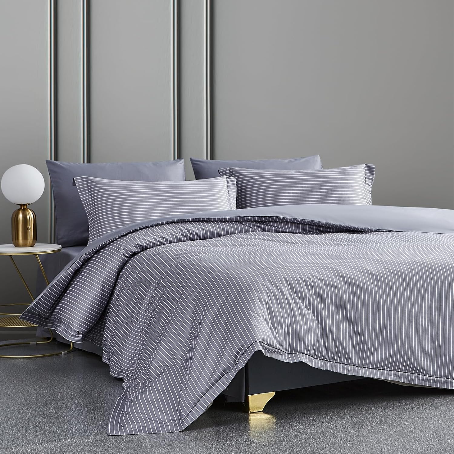 400TC Long Staple Cotton Sateen Weave Percale 3 Pcs Comforter Cover Set - AnyLinen