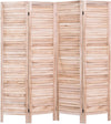 4 Panels 5.6 Ft Tall Wood Room Divider Partition Wall | Any Linen