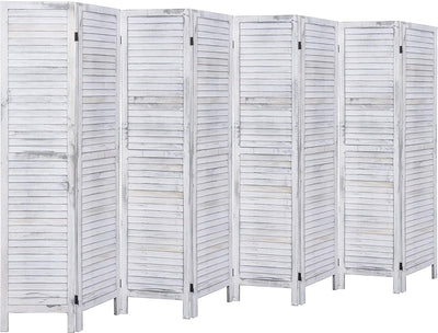 4 Panels 5.6 Ft Tall Wood Room Divider Partition Wall | Any Linen