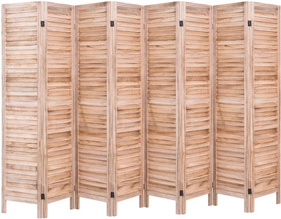 4 Panels 5.6 Ft Tall Wood Room Divider Partition Wall | Any Linen