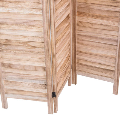 4 Panels 5.6 Ft Tall Wood Room Divider Partition Wall | Any Linen