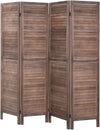4 Panels 5.6 Ft Tall Wood Room Divider Partition Wall | Any Linen