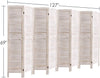 4 Panels 5.6 Ft Tall Wood Room Divider Partition Wall | Any Linen