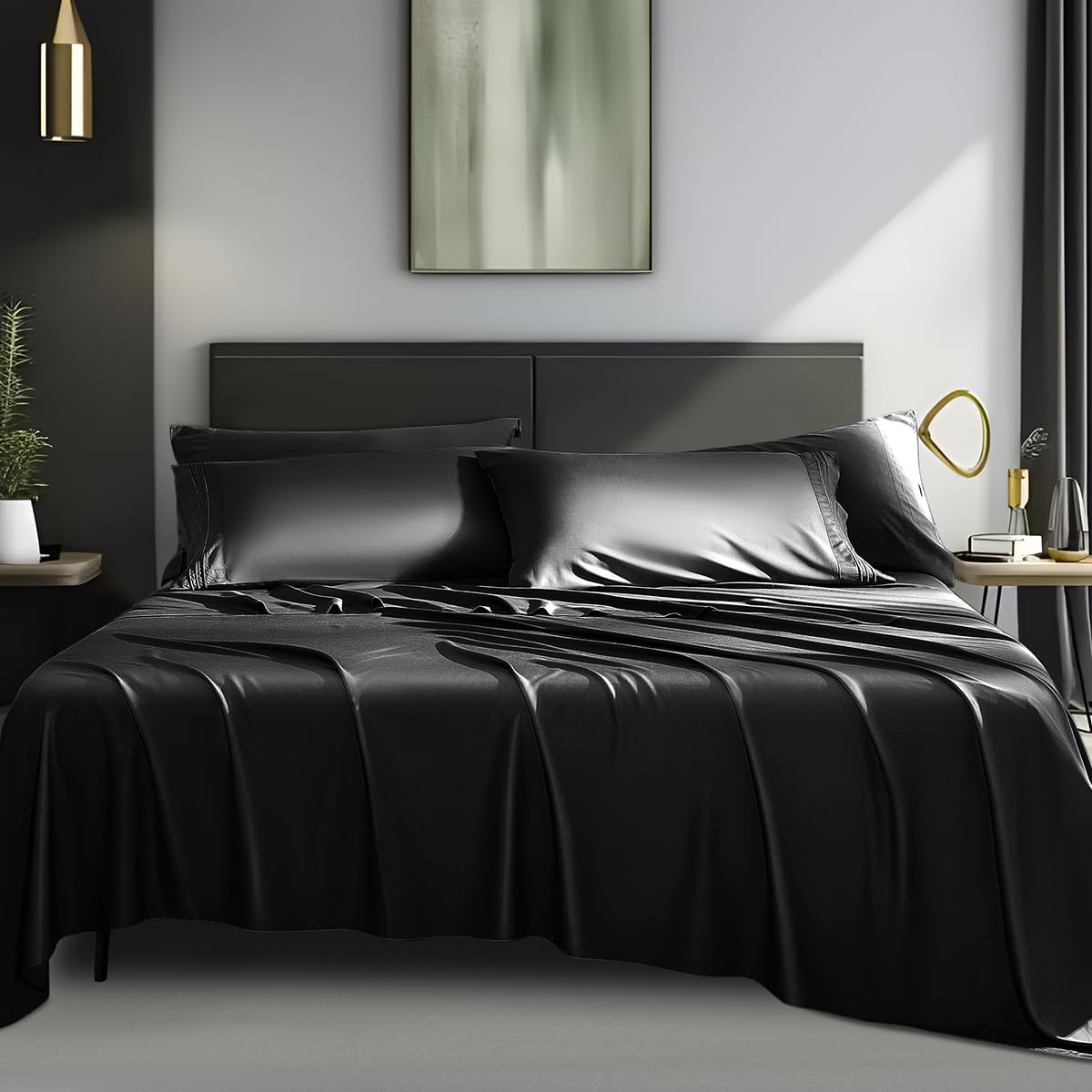 1800 Thread Count Bamboo 6 pcs Bed Sheets Set - AnyLinen