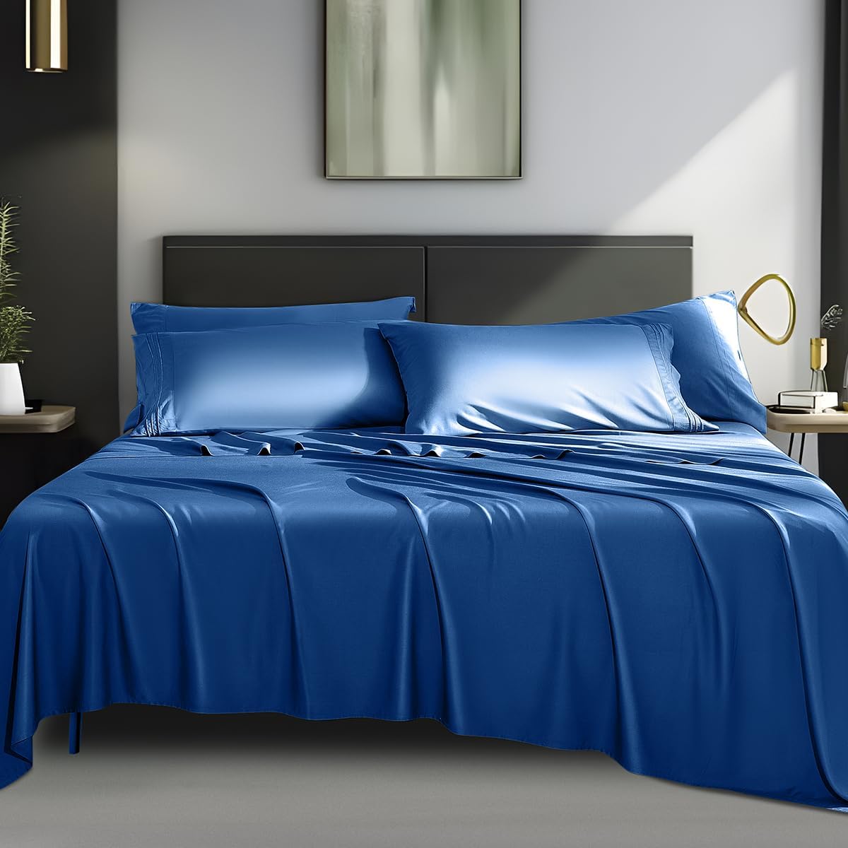 1800 Thread Count Bamboo 6 pcs Bed Sheets Set - AnyLinen