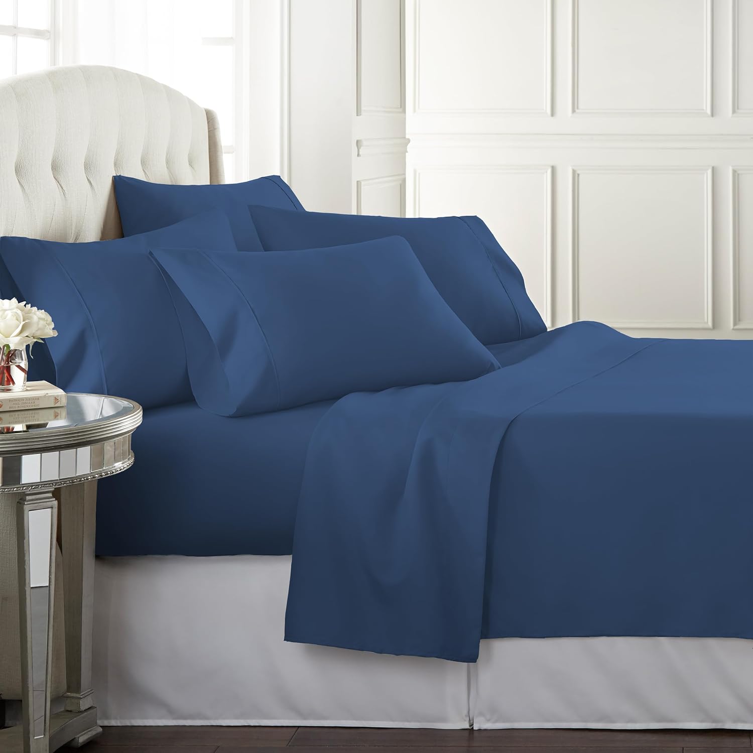 6 Piece Set Including 4 Pillowcases - Deep Pockets - Breathable, Soft | AnyLinen