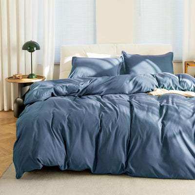 Dreaming Duvet Cover  3 pcs Set Washed Soft Breathable Zipper Closure Corner Ties - Anna's Linens Store