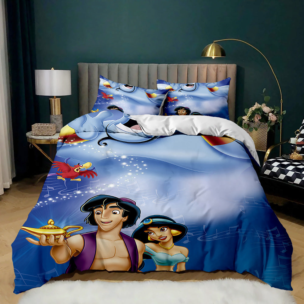 Bedding set with Aladdin and Jasmine design
