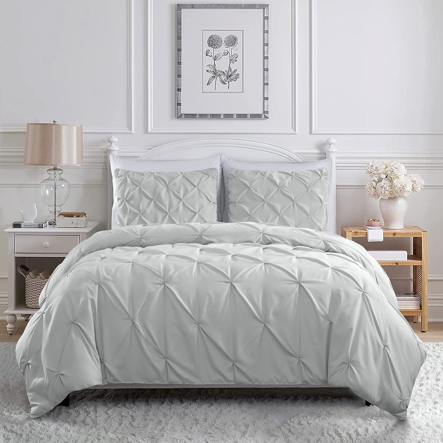All-Season Quilted Hypoallergenic Plush Comforter Set
