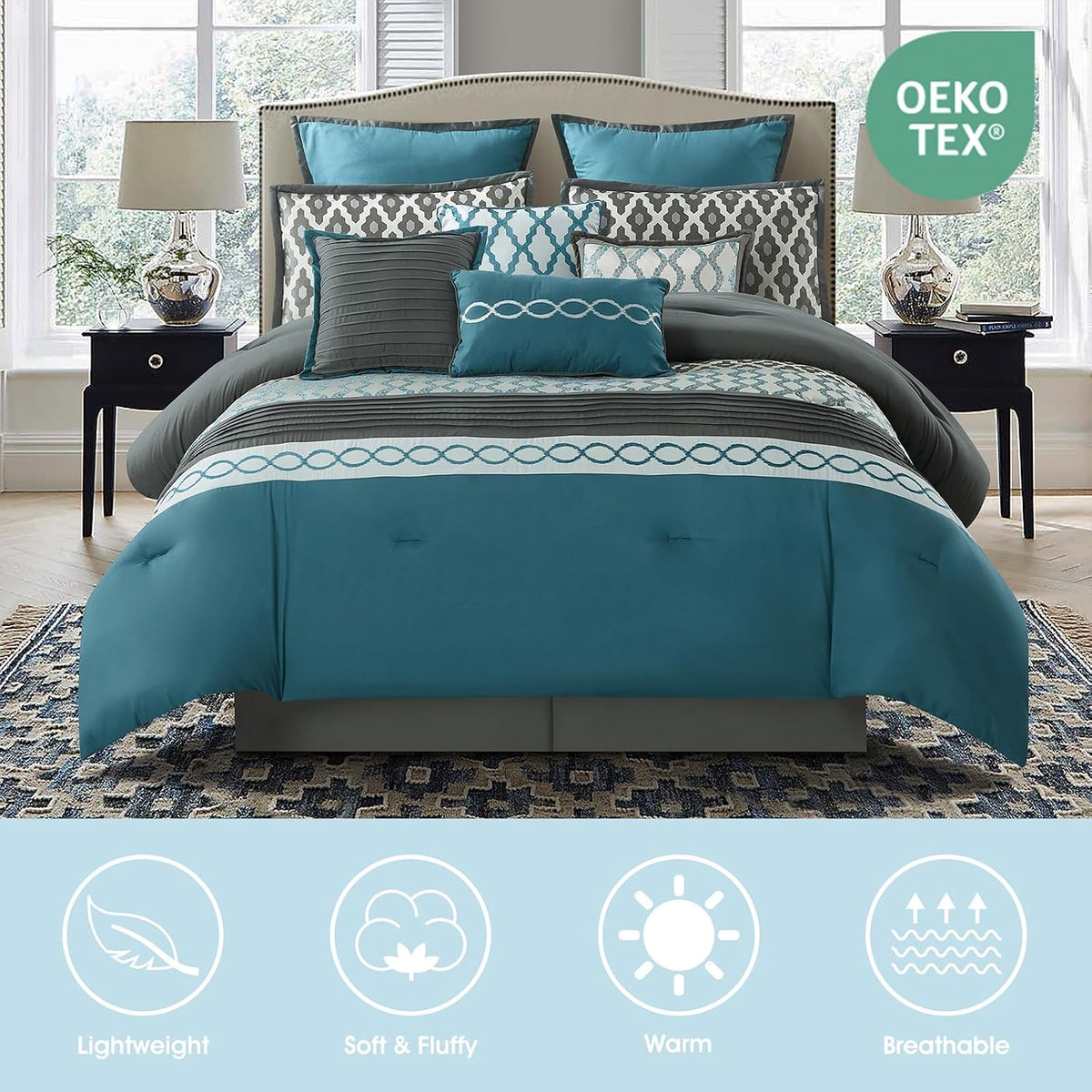 All Seasons Bed in a Bag Comforter 10 pcs Set