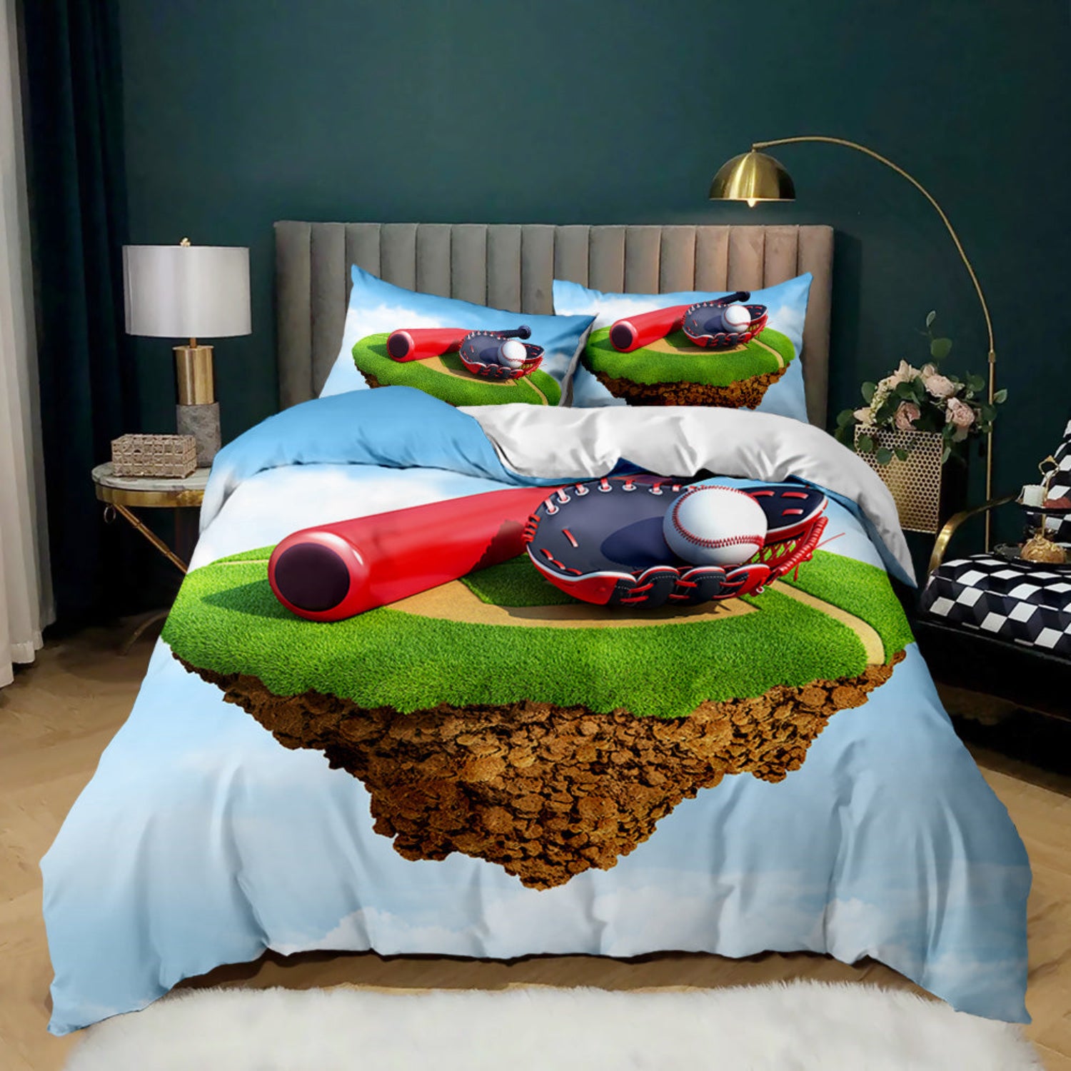 Baseball-Inspired Bedding Set