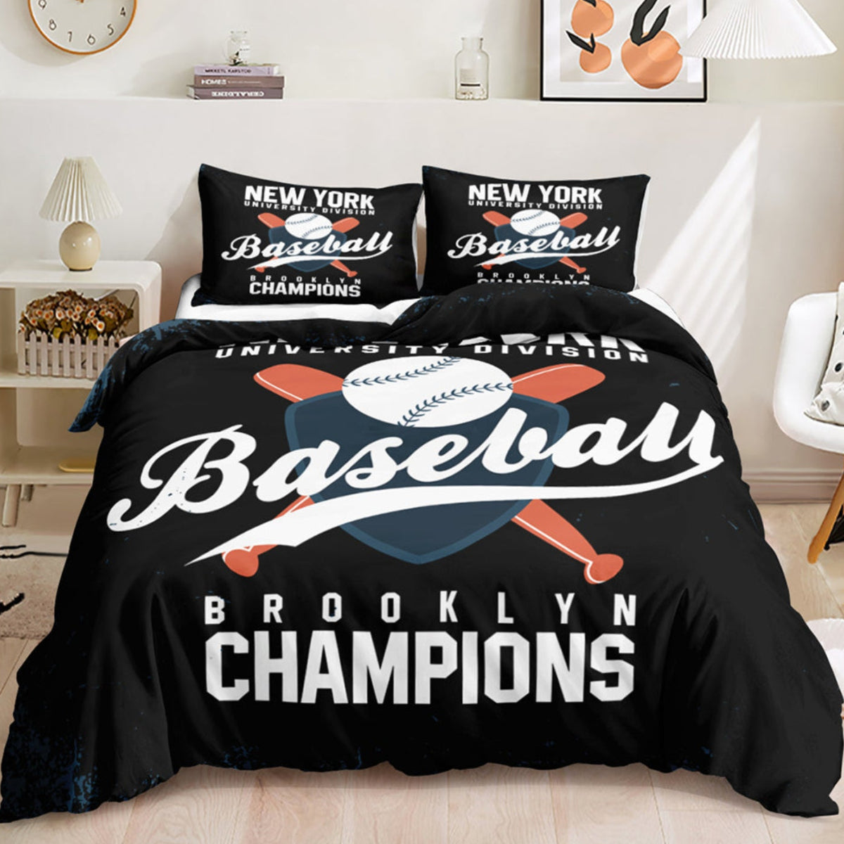Baseball-Inspired Bedding Set