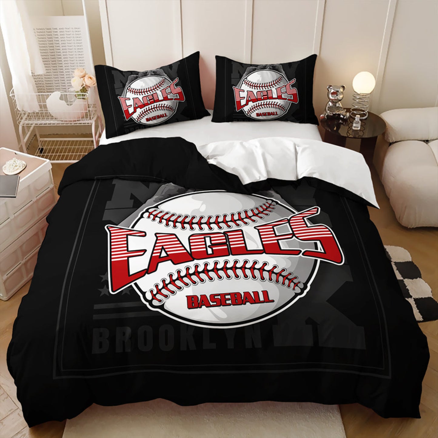 Baseball-Inspired Bedding Set
