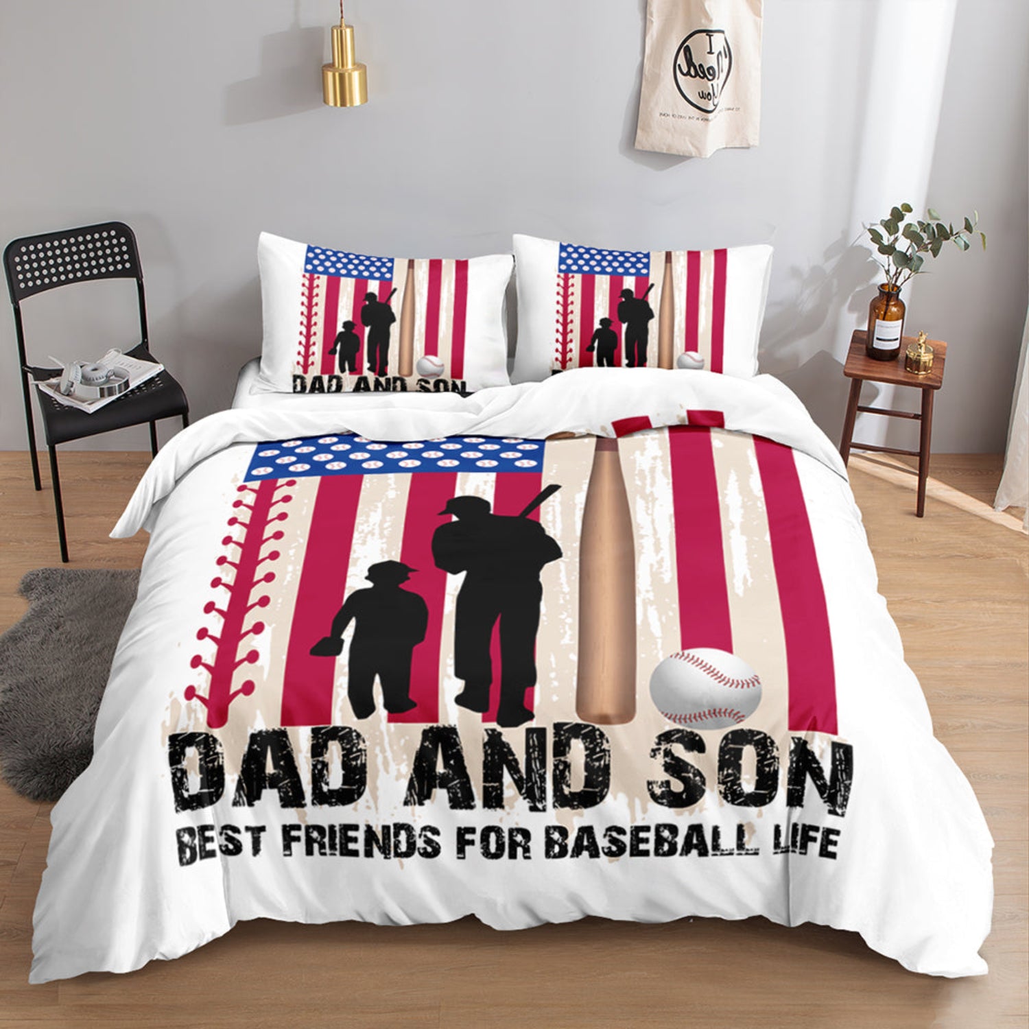 Baseball-Inspired Bedding Set