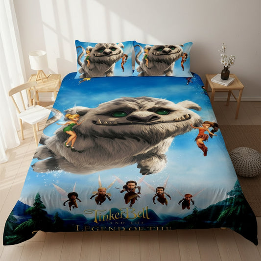 Bedding set with 'Tinker Bell and the Legend of the Never Beast' design.