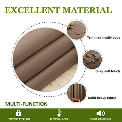 Blackout Window Treatment Thermal Insulated Grommet Drapery Panels