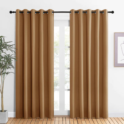 Blackout Window Treatment Thermal Insulated Grommet Drapery Panels - Any Linen