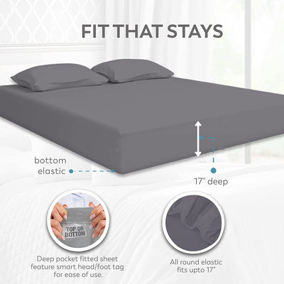 Breathable Comfortable Percale Cotton Cool Crisp Bedding Set | AnyLinen