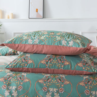 Cotton 600TC Reversible Soft Breathable Duvet Cover Set | AnyLinen