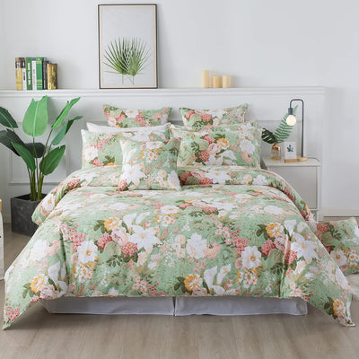 Cotton 600TC Reversible Soft Breathable Duvet Cover Set | AnyLinen